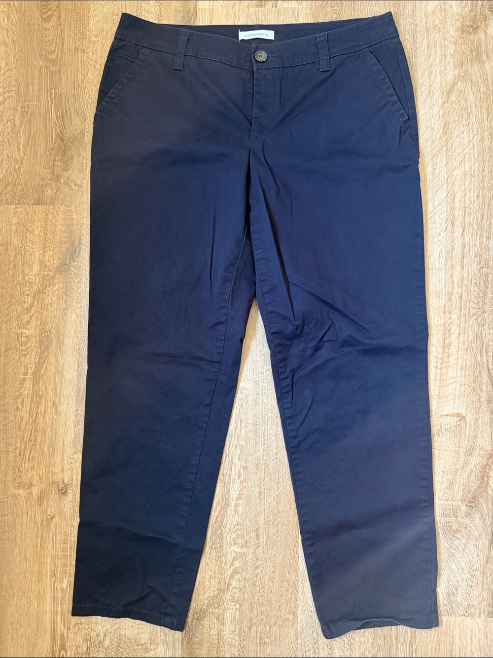 Liz Claiborne Women’s  Navy Chino Pants, Size 12